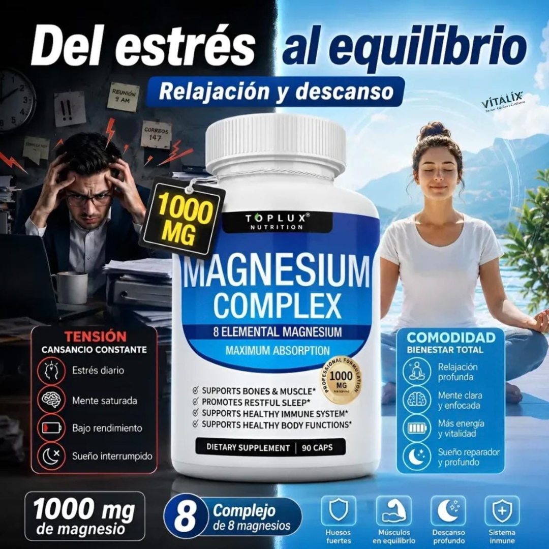 Suplemento Magnesio Complex Toplux 90 cp