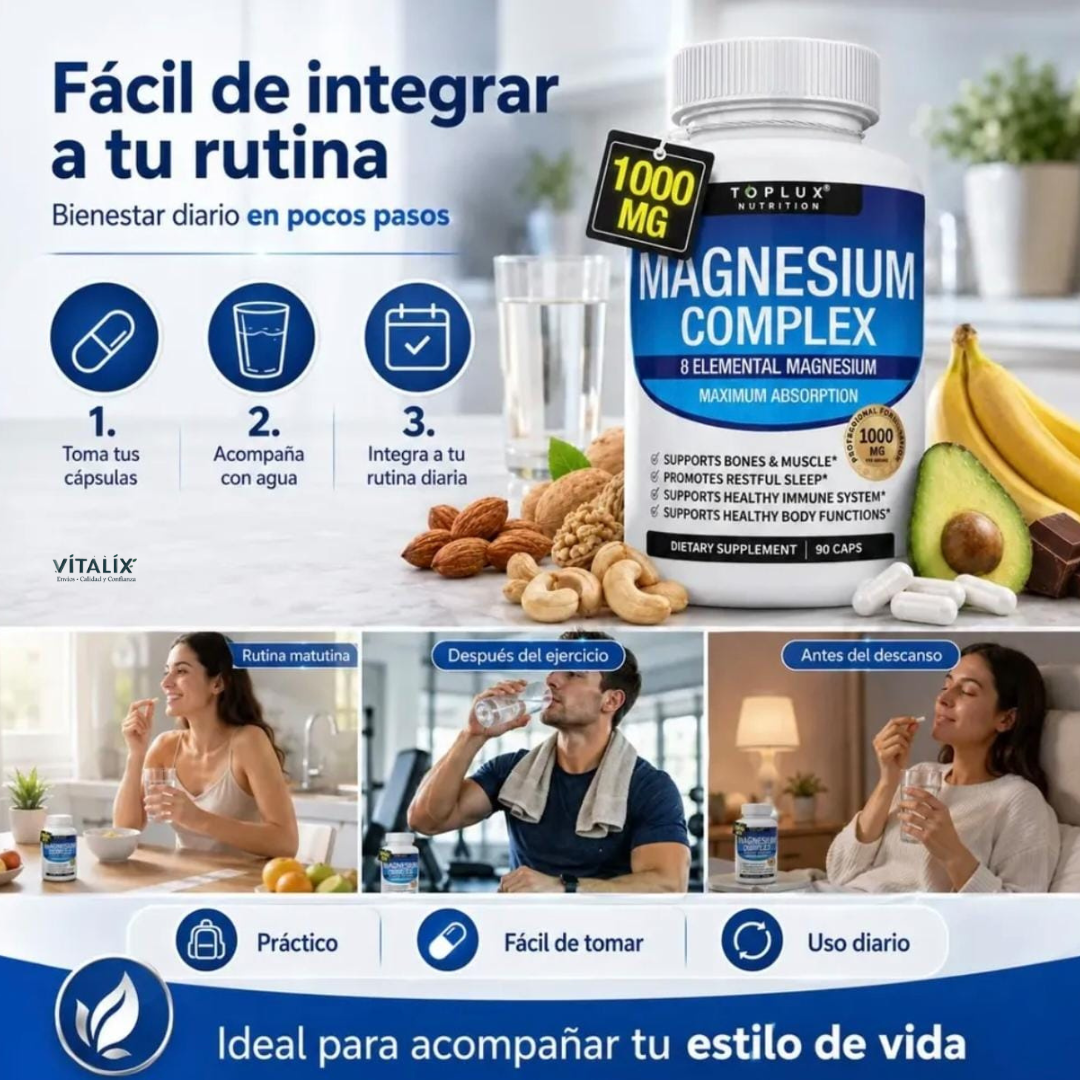 Suplemento Magnesio Complex Toplux 90 cp