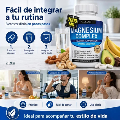 Suplemento Magnesio Complex Toplux 90 cp